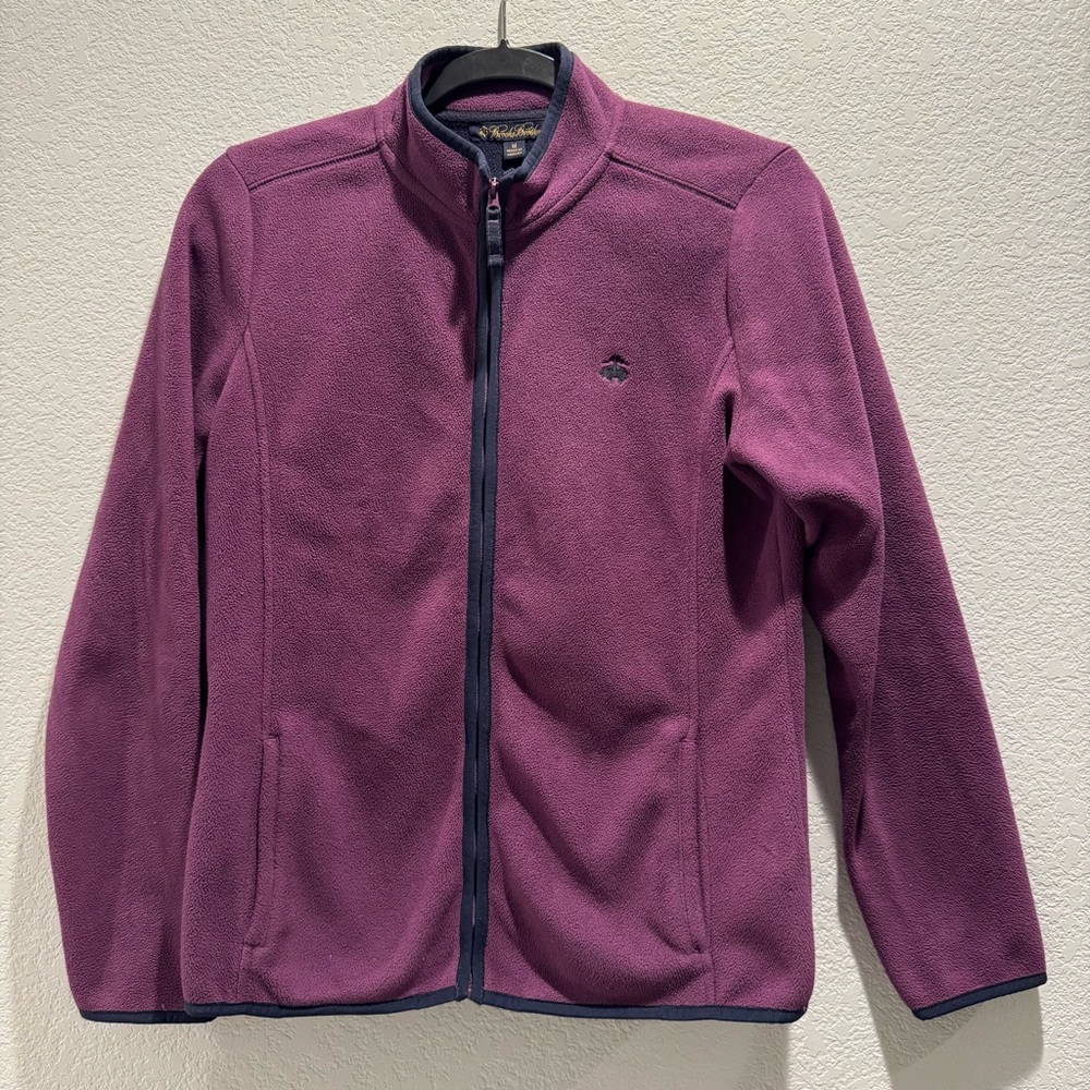 Brooks Brothers Women's Plum w/ Navy trim Full-Zip Jacket